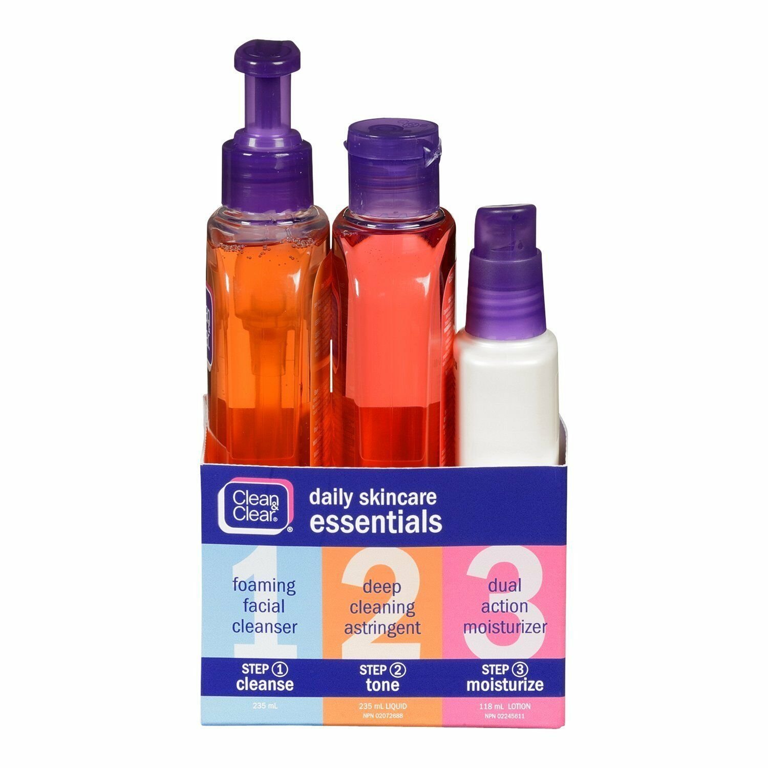 Clean & Clear Daily Skincare Essentials, 3 Items