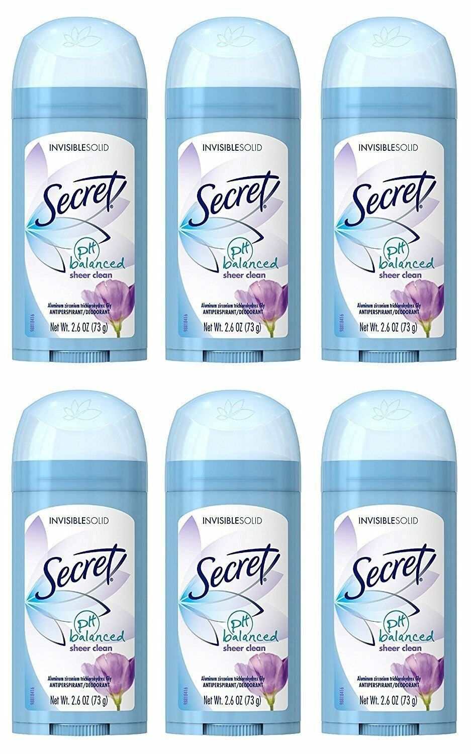 Secret Original Sheer Clean Scent Women's Invisible Solid Ph Balanced...