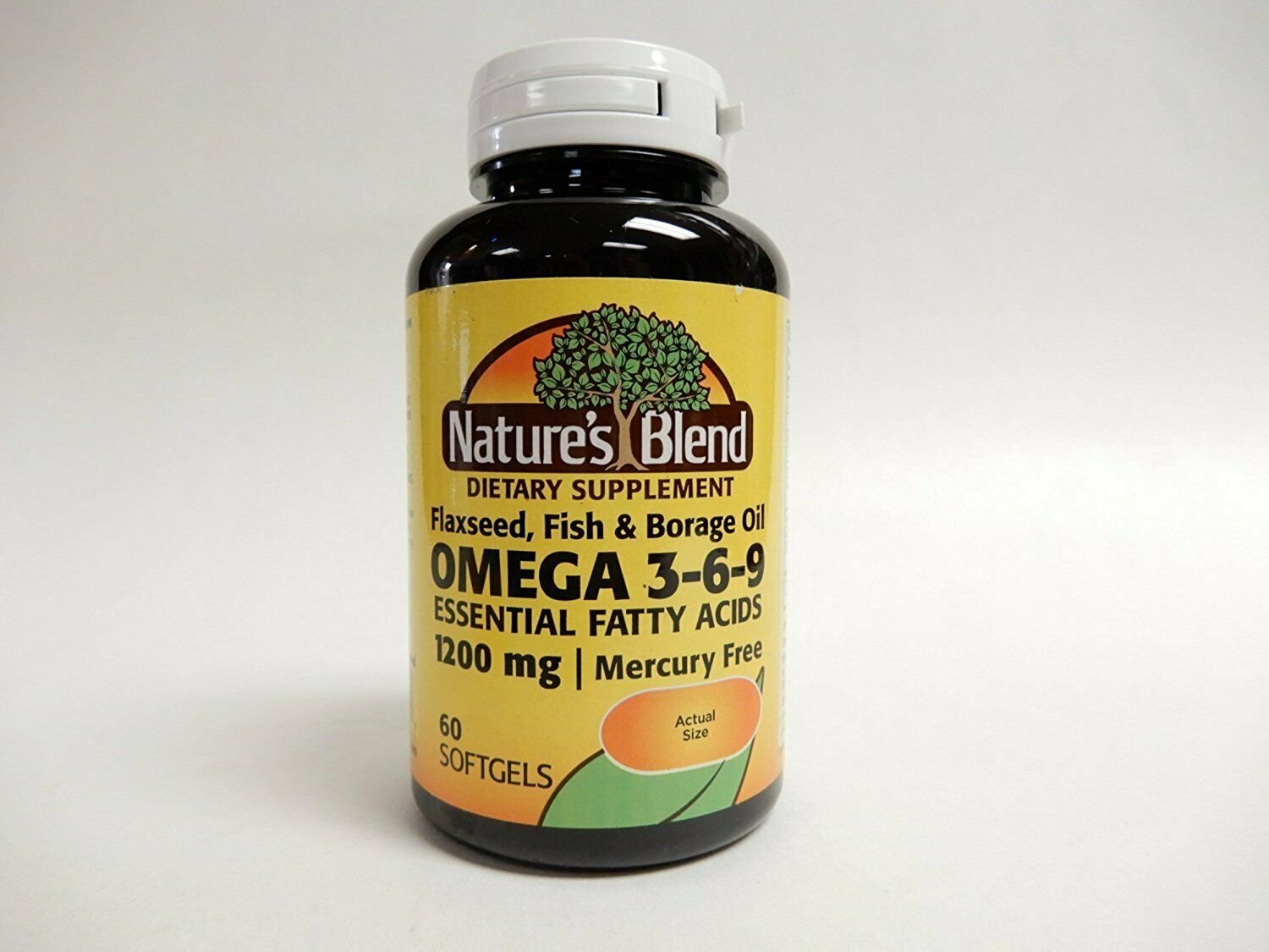 Nature's Blend Flaxseed, Fish & Borage Oils 1200 mg - 60 Softgels, Bulk Pack of 2