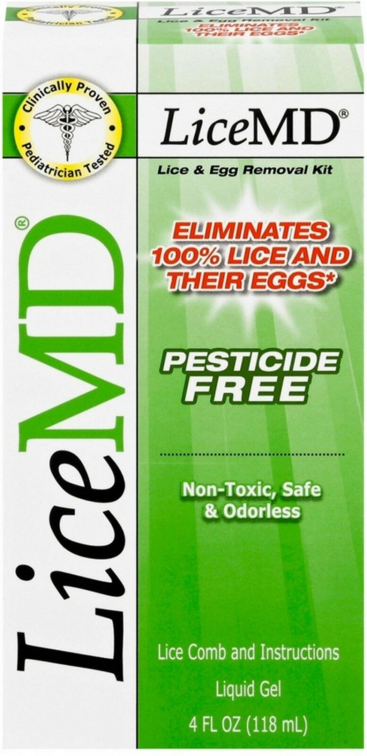 LiceMD Lice & Egg Removal Kit No Pesticide w/Lice Comb 4 fl oz (Bulk Pack of 6)