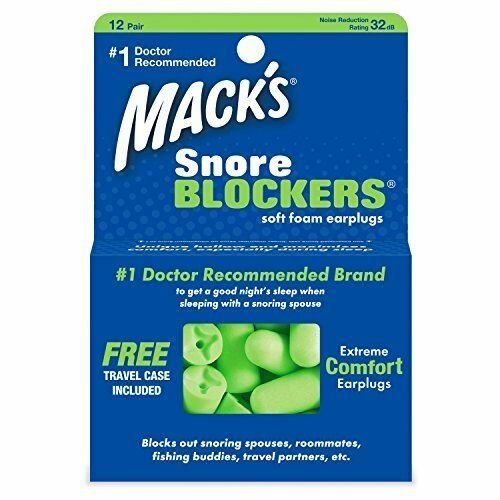 Mack's Snore Blockers Soft Foam Earplugs 12 Pairs (Bulk Pack of 4)
