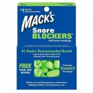 Mack's Snore Blockers Soft Foam Earplugs 12 Pairs (Bulk Pack of 4)