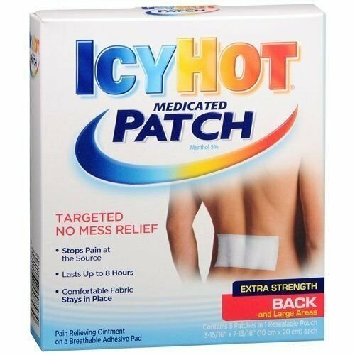Icy Hot X3 Extra Strength Medicated Patch, Large, 5 Count (Bulk Pack of 4)