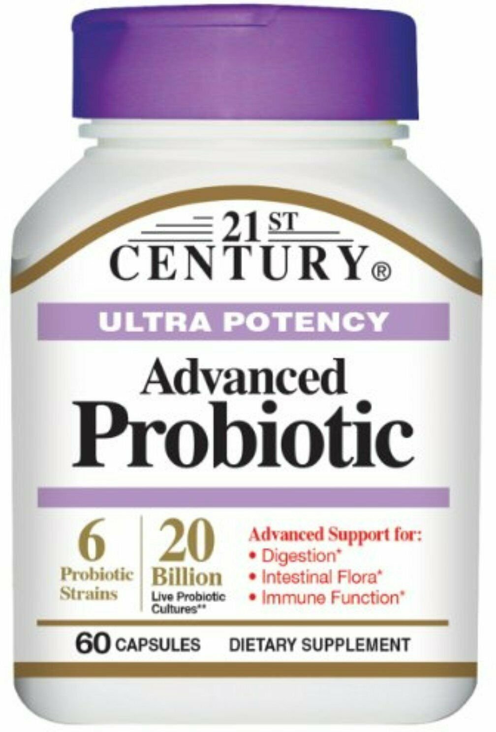 21st Century Ultra Potency Advanced Probiotic Capsules 60 ea (Bulk Pack of 4)