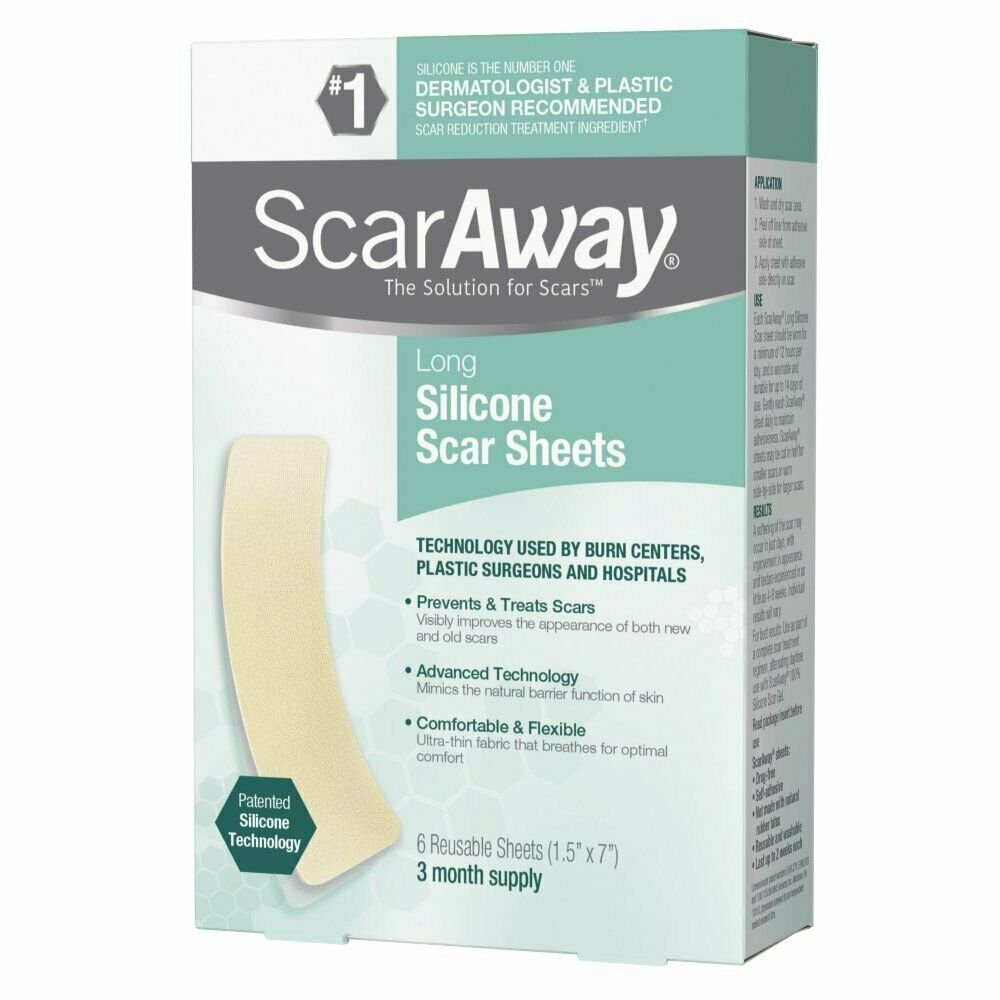 ScarAway Long Silicone Scar Sheets