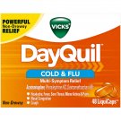Vicks Dayquil Cold & Flu Multi-symptom Relief Liquicaps, 48 Count (Bulk Pack of 12)