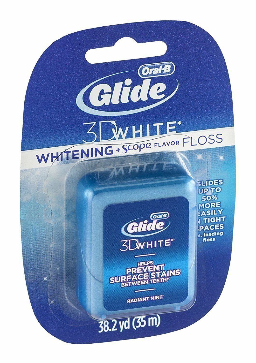 Oral-B Oral B Glide 3D White Floss Whitening + Scope Flavor Radiant Mint...
