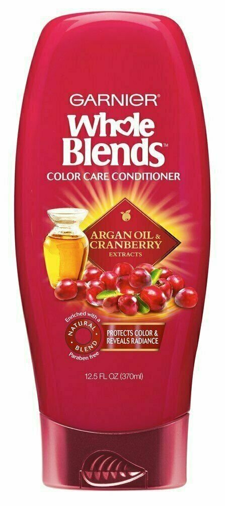 Garnier Whole Blends Color Care Conditioner Argan Oil & Cranberry, 370ml, 1 Pack