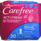 Carefree Acti-Fresh Body Shape Pantiliners Regular Unscented 20 Liners, 5 Pack