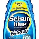 Selsun Blue Shampoo Naturals Dandruff Itchy Dry Scalp 11 Ounce (325ml) (3 Pack) Bulk