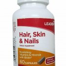 Leader Hair, Skin & Nails Supplement, 60 Capsules (Bulk Pack of 4)