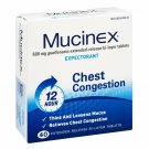 Mucinex 12 Hour Chest Congestion Extended Release Bi-Layer Tablets, 40 CT...