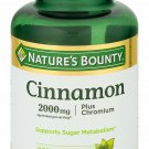 Nature's Bounty Cinnamon 2000 MG Plus Chromium Capsules 60 Count (Bulk Pack of 3)