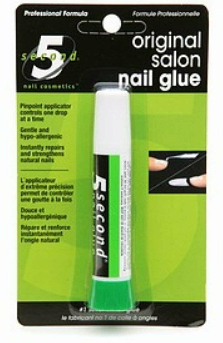 5 Second Original Salon Nail Glue Professional Formula 0.07 oz (Bulk Pack of 12)