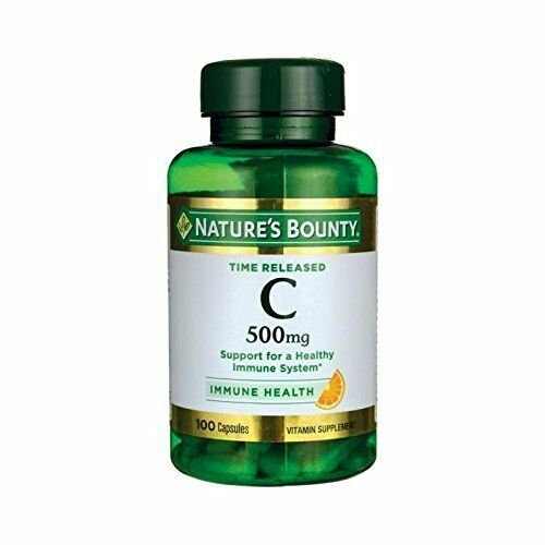 Nature's Bounty Time Released Vitamin C 500 mg 100 Capsules (Bulk Pack of 4)