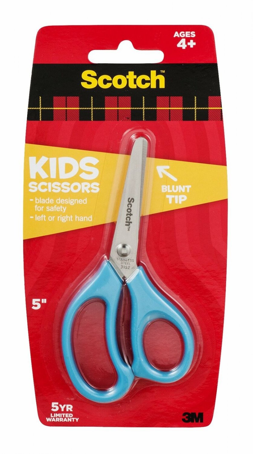 Scotch Kids Scissors with Blunt Tip 5" Left/Right Hand Safety Blade 1 Ea (12PK)