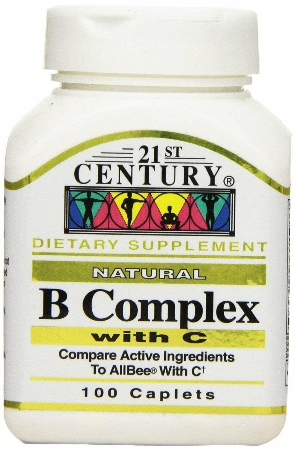 21st Century B Complex with Vitamin C Tablets, 100-Count (4 Pack) Bulk