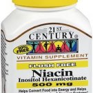 21st Century Niacin 500 mg Tablets Flush Free - 110 Tablets, Bulk Pack of 3