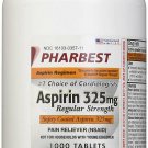 PHARBEST Aspirin 325mg - 1000 Tablets