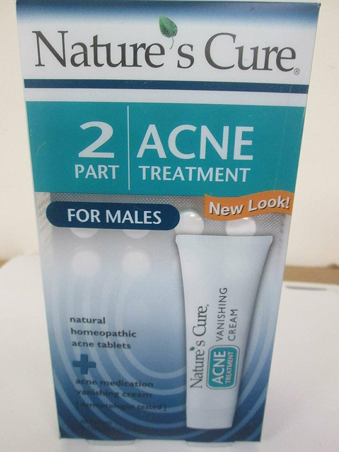 Nature's Cure Two-Part Acne Treatment System for Males 1 month supply...