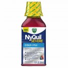 Vicks NyQuil Severe Cold & Flu Relief Berry Flavor Liquid 12 Fl Oz (Bulk Pack of 6)