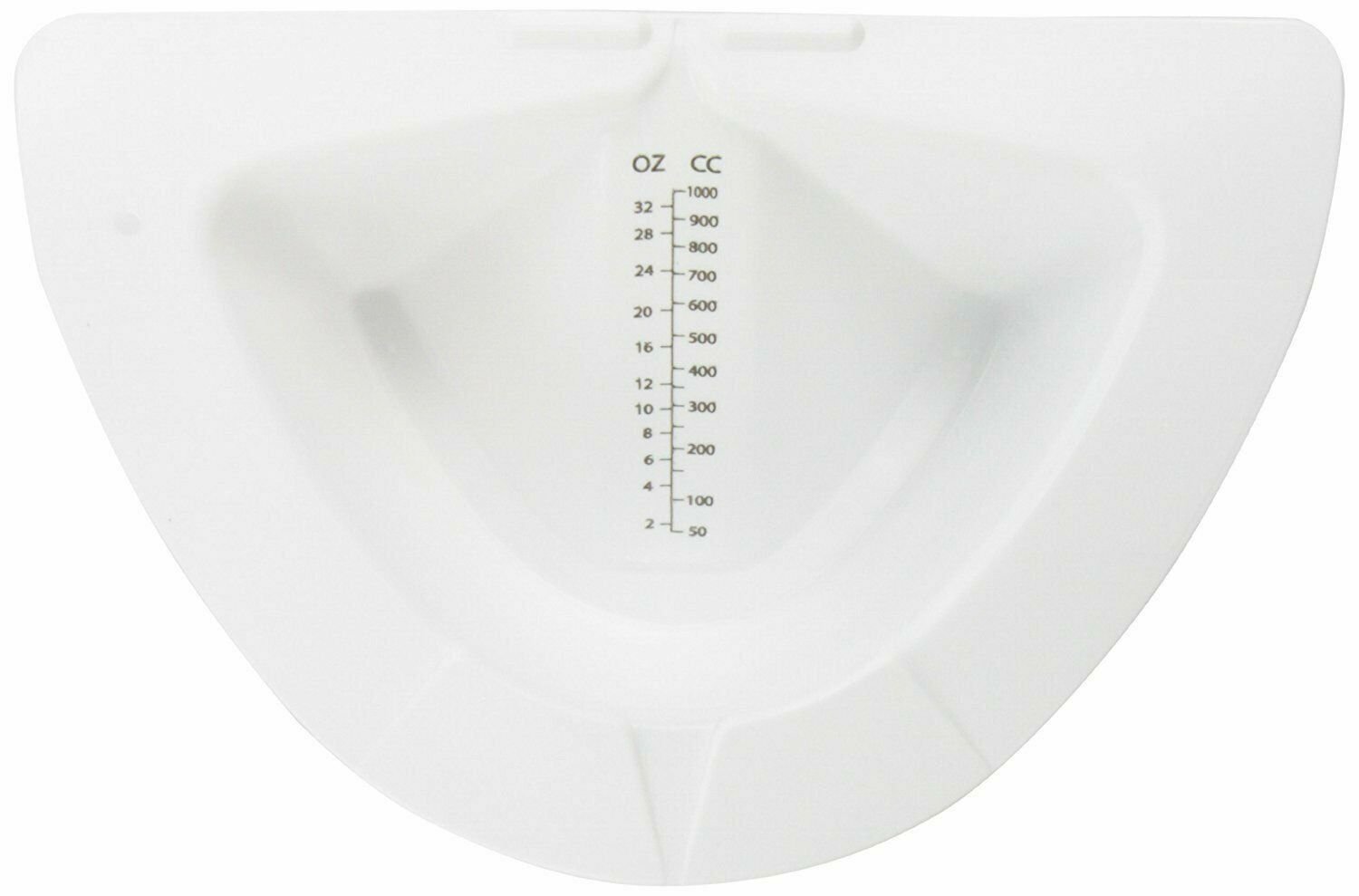 Duro-Med Commode Specimen Measurer High Impact Plastic White 32 oz (Bulk Pack of 3)