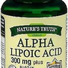 Nature's Truth Alpha Lipoic Acid 300 mg Plus Biotin Optimizer Quick Release...