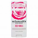 Schmidt's Natural Deodorant Stick Rose + Vanilla Vegan 3.25 Ounce, 6 Pack