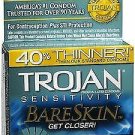 Trojan Sensitivity BareSkin Lubricated Premium Latex Condoms - 3 ct, Bulk Pack of 4