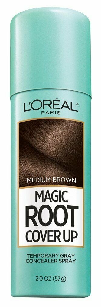 Loreal Root Cover Up Spray Medium Brown 2oz (3 Pack) Bulk