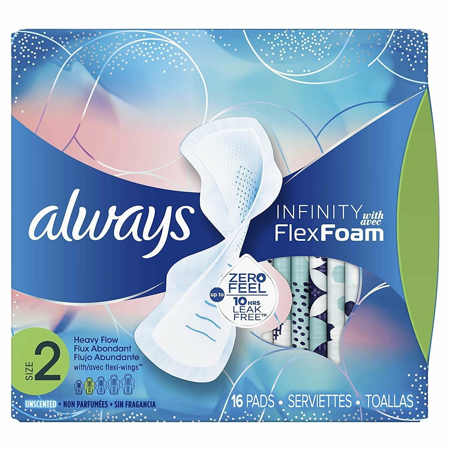 Always Infinity Spr Flex Size 16ct Always Infinity Super Flex Foam Unscnt