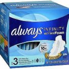 Always Infinity Pads With FlexFoam Size 3 Extra Heavy Flow - 14 each, Bulk Pack of 5