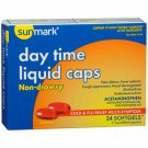 Sunmark Day time Liquid Caps Non-drowsy Cold & Flu Relief, 24 ct, 5 Pack