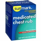 Medicated Chest Rub, Topical Analgesic Cough Suppressant 3.5oz Sunmark 12 Pack