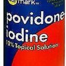 Povidone Iodine 10% Topical Solution First Aid Antiseptic Sunmark 8 oz, 6 Pack