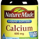Nature Made Calcium 600 mg - 100 Softgels, Bulk Pack of 4