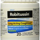 Robitussin Adult Lingering Cold Long Acting Cold Gels, 20 Liqui - Gels (Pack...