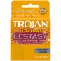 Trojan Ecstasy Stimulations Ultrasmooth Lubricant Latex Condoms, 3 Count, 1 Pack