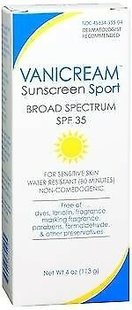 Vanicream Sunscreen Sport Broad Spectrum SPF 35  4 oz