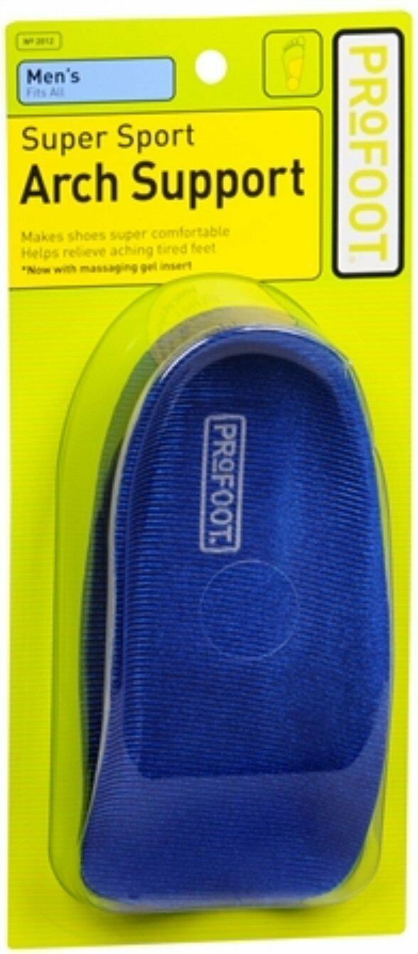 Profoot Men Super Sport Arch Support Aching Tired Feet Reliever, 1 Pair, 5 Pack
