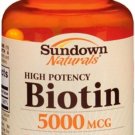 Sundown Biotin 5000 mcg Capsules 60 Capsules (Bulk Pack of 6)