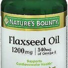 Nature's Bounty Flax Oil 1200 mg - 100 Softgels, Bulk Pack of 6