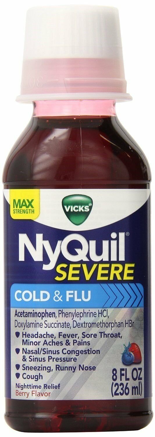 Nyquil Severe Cold/Flu Be Size 8z Nyquil Severe Cold/Flu Berry 8z