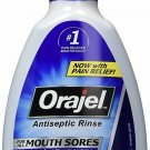 Orajel Antiseptic Mouth Sore Rinse 16 oz (Bulk Pack of 3)