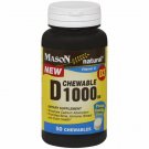 Mason Natural D 1000 IU Peach Vanilla - 50 Chewables, Bulk Pack of 6