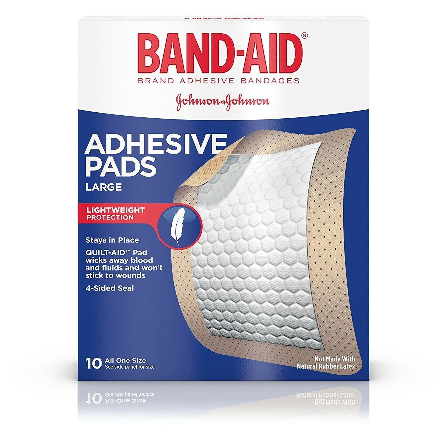 BAND-AID Large Comfort Flex Adhesive Pads All One Size, 10 count (PACK OF 3)
