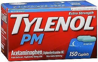 Tylenol PM Pain Reliever Nighttime Sleep Aid - 150 Caplets
