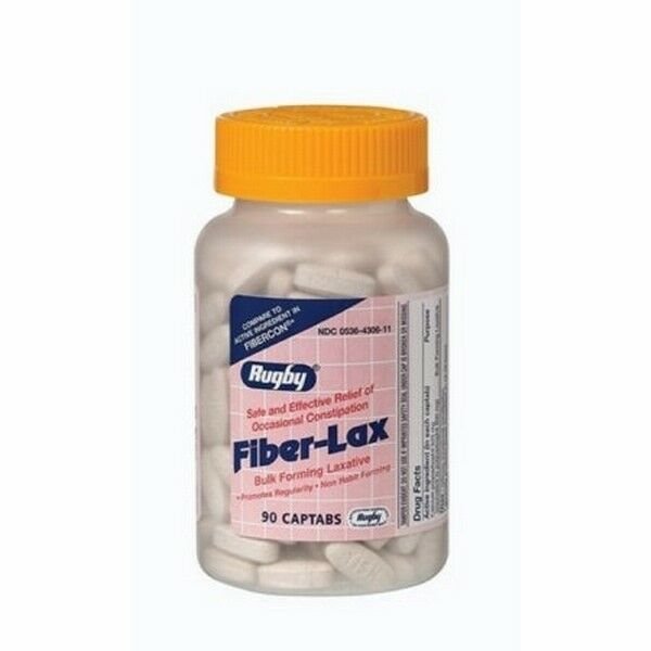 Fiber-Lax Bulk Forming Laxative Captabs 625 mg, 90 Count