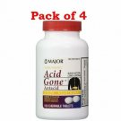 Major Acid Gone Antacid Chewable, Extra Strength Tablets, 100/Bottle (Pack 4)