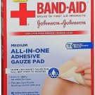 Band-Aid All-in-One Adhesive Gauze Pads Medium - 5 ct, Bulk Pack of 6